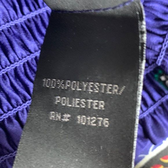 Womens Rampage M Top One Shoulder Angel Sleeve Boho Paisley Smock 3692 - Picture 6 of 7